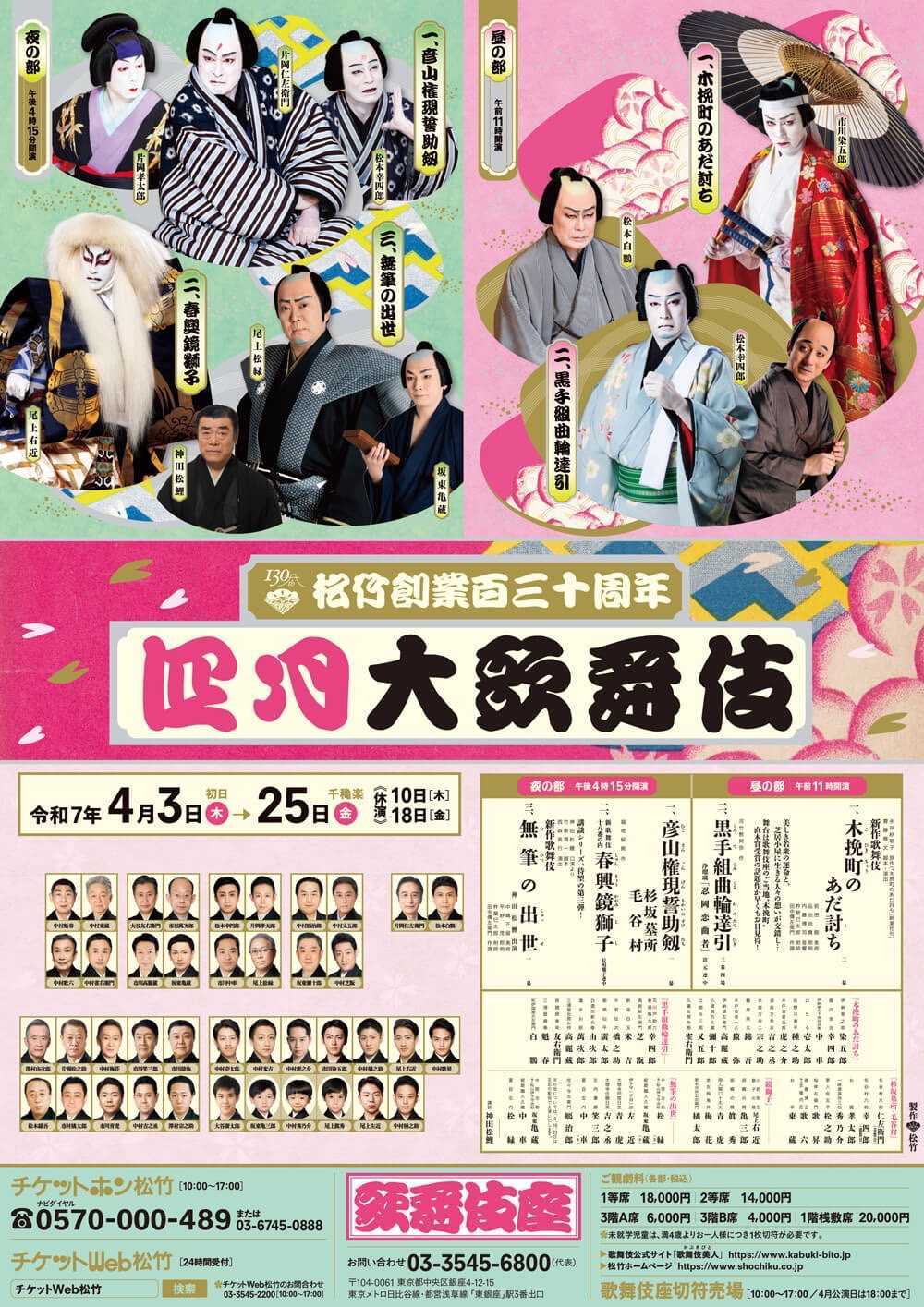 四月大歌舞伎　歌舞伎座
